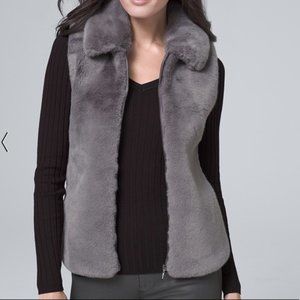 Faux Fur & Ribbed Knit Vest